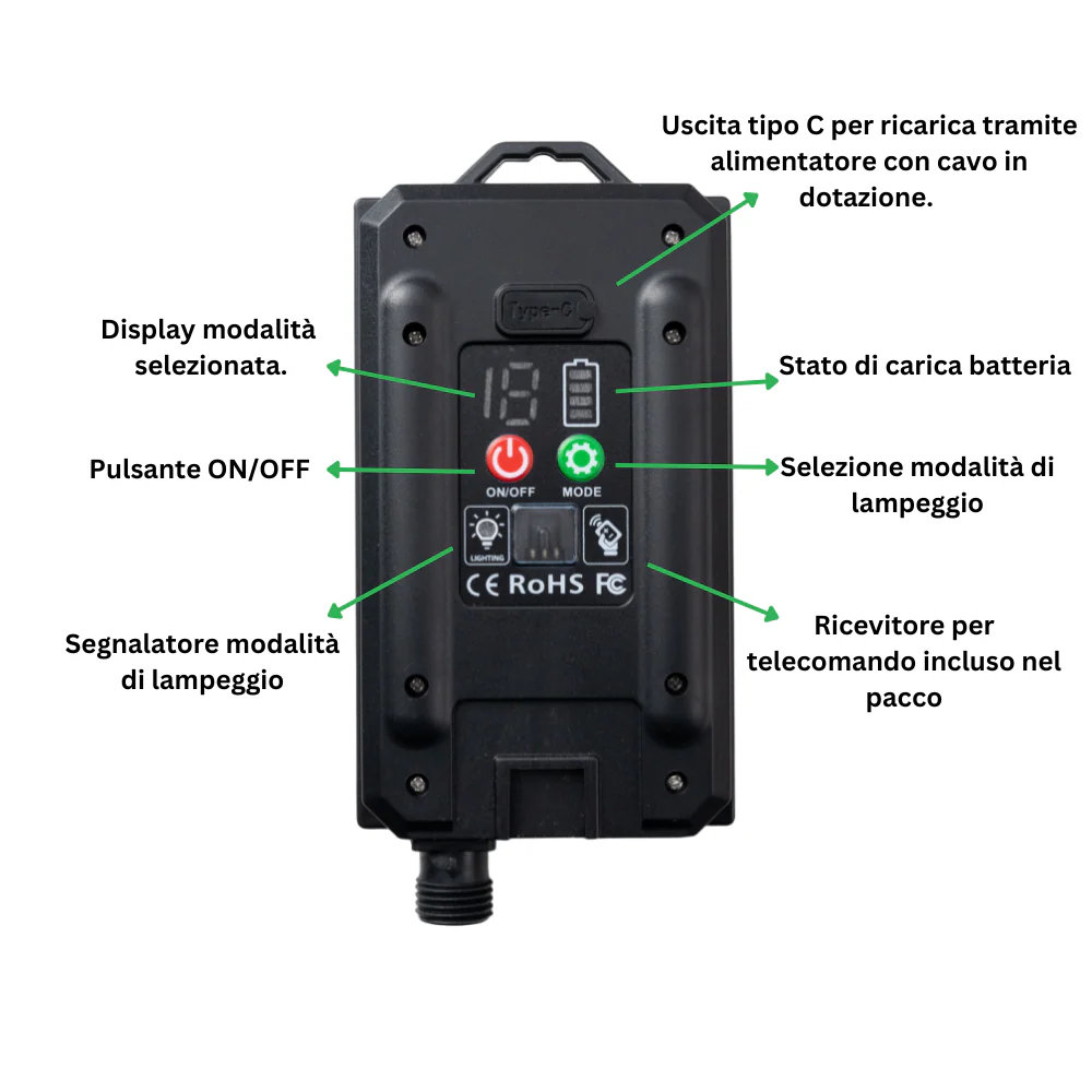 Catene luminose ad Energia Solare 200 Led Bianco Caldo - Image 5